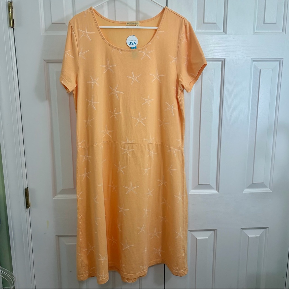 NWT New Fresh Produce Sea-Star Sadie Dress Light Peach Coastal Beach Size XL
